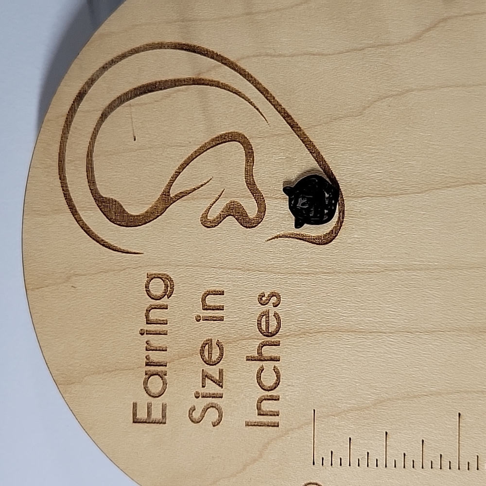 Tiger Hollow Cut Stud Earrings, choice of color - Picture 5 of 6